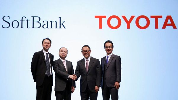 Toyota, SoftBank team up to develop self-driving car services Toyota, SoftBank team up to develop self-driving car services