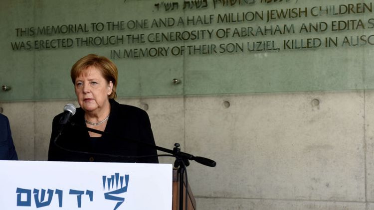 Germany's Merkel visits Holocaust memorial in Jerusalem