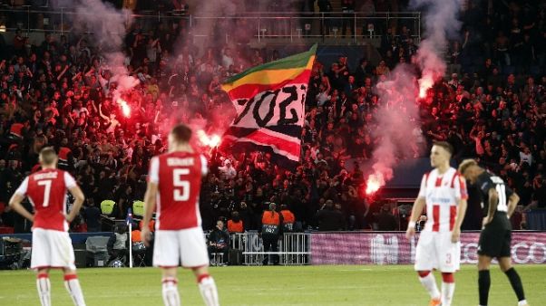 Champions: scontri dopo Psg-Stella Rossa Champions: scontri dopo Psg-Stella Rossa