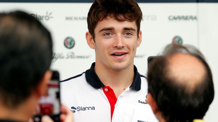 Motor racing - Leclerc braced for emotional weekend on Japanese GP debut