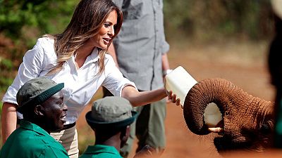 Melania Trump goes on safari in Kenya and visits an orphanage