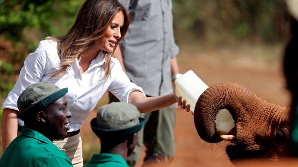 Melania Trump goes on safari in Kenya and visits an orphanage Melania Trump goes on safari in Kenya and visits an orphanage