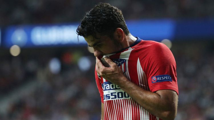Atletico striker Costa sidelined with hamstring injury