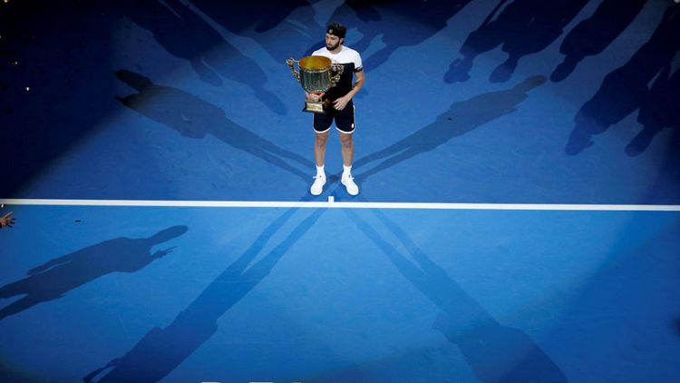 Tennis - Basilashvili stuns ailing Del Potro for Beijing title