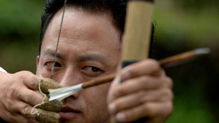 Un archer du Bhoutan, le 25 août 2018 à Thimphou