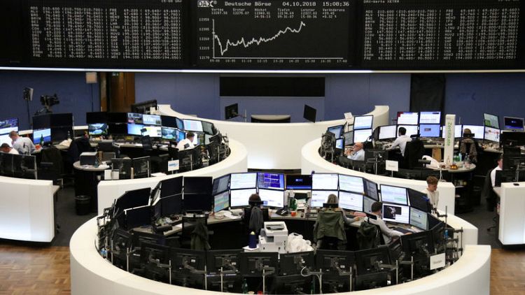 European shares fall as risk-off sentiment spreads