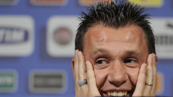 Cassano, primo allenamento con l'Entella Cassano, primo allenamento con l'Entella