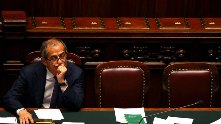 Italy coalition eyes alternatives to economy minister Tria