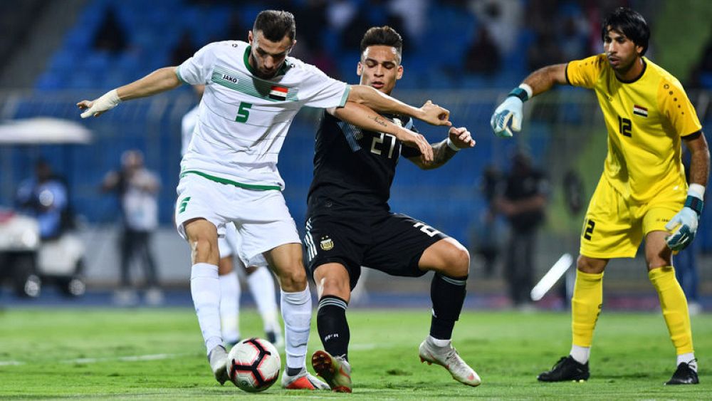 Soccer Fourgoal Argentina too strong for Iraq in Saudi friendly