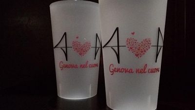 Genova nel Cuore su bicchieri Lessglass