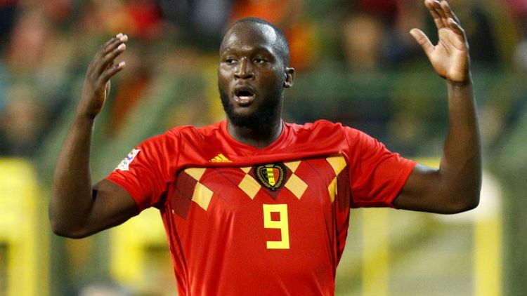 Soccer - Lukaku double lifts the mood in Belgium