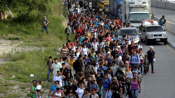 Honduran migrant group treks north as U.S. calls for tighter borders Honduran migrant group treks north as U.S. calls for tighter borders
