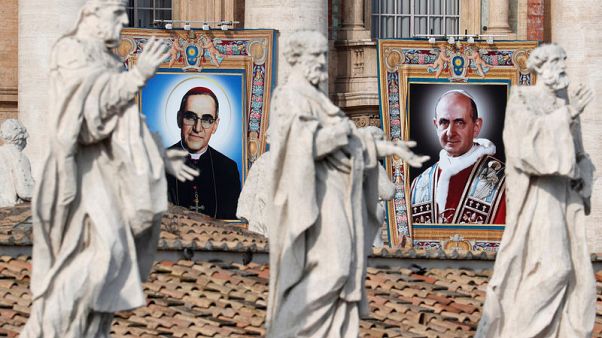 Slain Salvadoran bishop Romero and Pope Paul VI become saints Slain Salvadoran bishop Romero and Pope Paul VI become saints