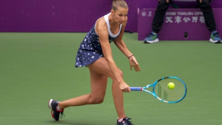 La Tchèque Karolina Pliskova lors du tournoi de Tianjin, le 14 octobre 2018