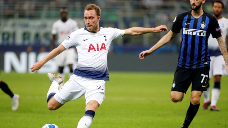 Tottenham midfielder Eriksen fit for West Ham clash