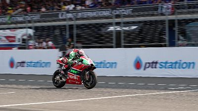 Moto: Giappone, Aprilia in 7/a fila Moto: Giappone, Aprilia in 7/a fila