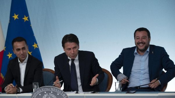 Vertice Conte, Di Maio e Salvini Vertice Conte, Di Maio e Salvini