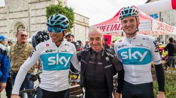 Sisma,ct Cassani a pedalata solidarietà Sisma,ct Cassani a pedalata solidarietà