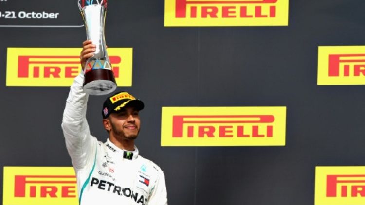 Le Britannique Lewis Hamilton 3e du GP des Etats-Unis le 21 octobre 2018