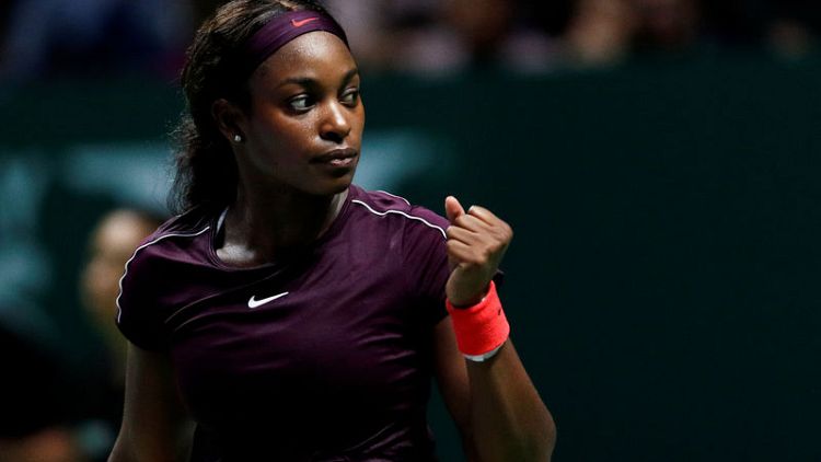 Tennis - Stephens benefits from positive attitude in WTA Finals debut