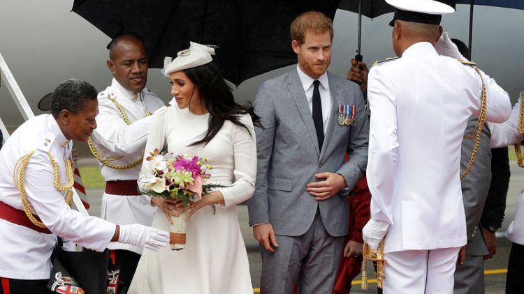 Harry and Meghan arrive in Fiji in British royals' first visit since 2006 coup