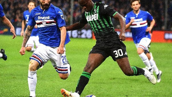 Sassuolo, De Zerbi "contento del pari" Sassuolo, De Zerbi "contento del pari"