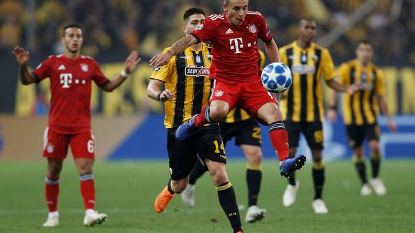 Quick double strike gives Bayern 2-0 win at AEK Quick double strike gives Bayern 2-0 win at AEK