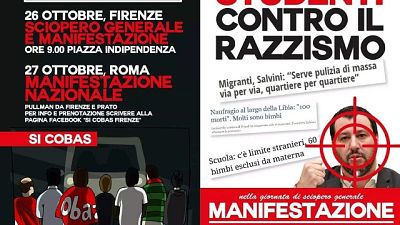 Locandine a Firenze contro Salvini