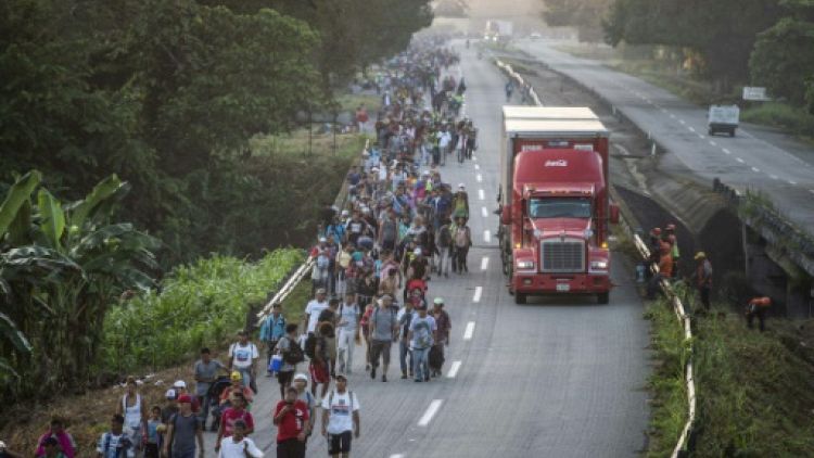 Les migrants honduriens reprennent leur marche vers les Etats-Unis