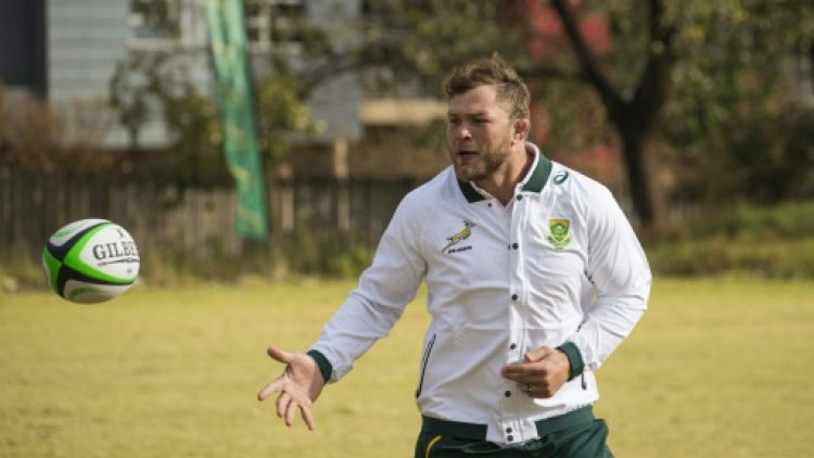 Le Sud-africain Duane Vermeulen à l'entraînement le 31 mai 2018 à Soweto 