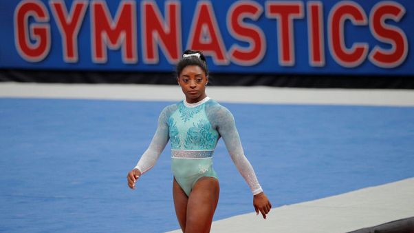 Gymnastics - Biles in hospital with kidney stone hours before worlds Gymnastics - Biles in hospital with kidney stone hours before worlds