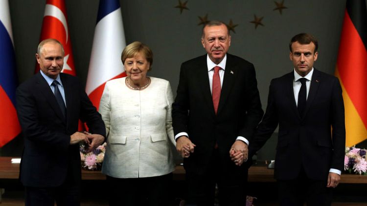 روسيا وألمانيا وفرنسا وتركيا تؤكد أهمية وقف دائم لإطلاق النار في سوريا