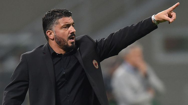 Milan coach Gattuso wants 23 angry dogs against Sampdoria