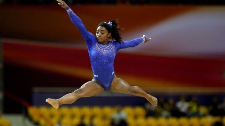 Gymnastique: malgré un calcul rénal, Biles brille pour son retour