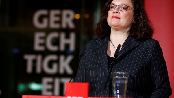 German SPD leader gives Merkel an ultimatum after state vote losses German SPD leader gives Merkel an ultimatum after state vote losses