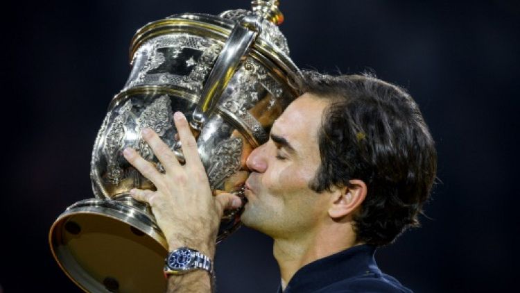 Le Suisse Roger Federer vainqueur du tournoi de Bâle le 28 octobre 2018