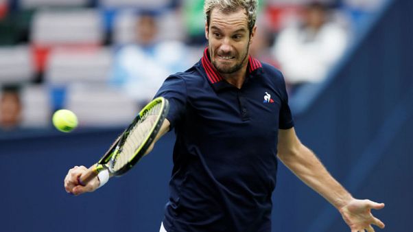 Tennis - Gasquet downs erratic Shapovalov in Paris Tennis - Gasquet downs erratic Shapovalov in Paris