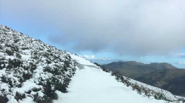Maltempo: prima neve nel Nuorese Maltempo: prima neve nel Nuorese