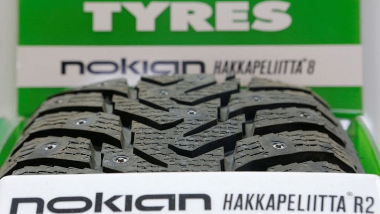 Tyre maker Nokian trims profit view as quarter three sales fall in Russia, Nordics
