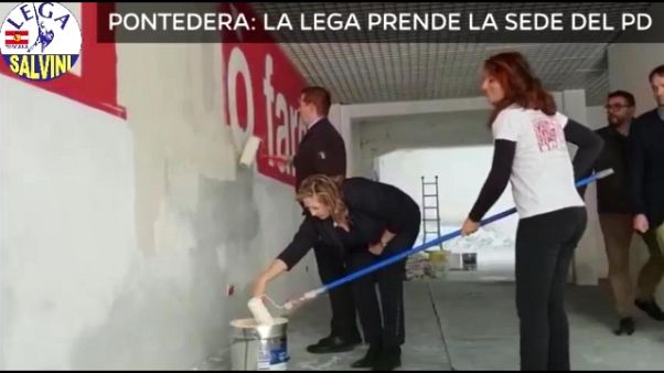 Ceccardi sbianchetta ex casa del Pd Ceccardi sbianchetta ex casa del Pd