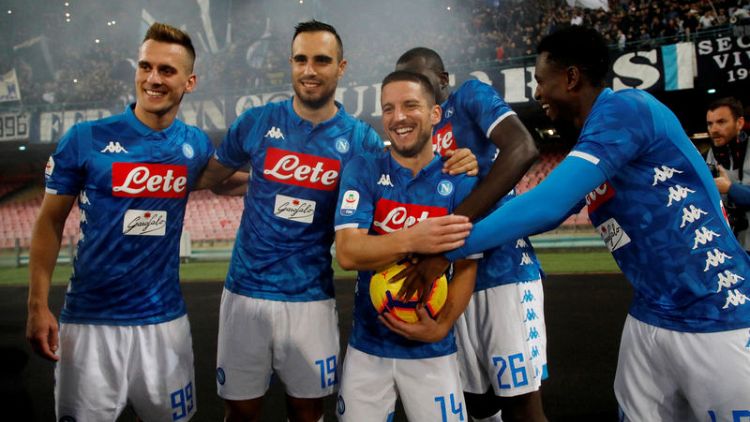 Mertens shines with hat-trick for five-star Napoli