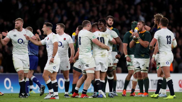 Farrell kicks England to 12-11 win over South Africa