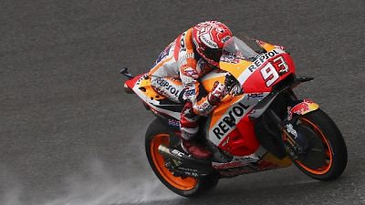 Vince Marquez davanti a Rins e Zarco Vince Marquez davanti a Rins e Zarco