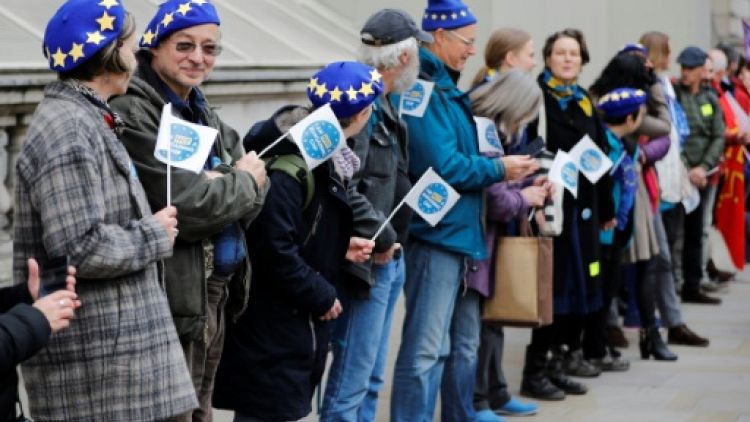 Brexit: chaîne humaine à Londres pour défendre les droits des expatriés