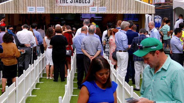 Horse racing - Cross Counter storms to Melbourne Cup win Horse racing - Cross Counter storms to Melbourne Cup win