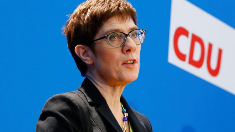 German conservative Kramp-Karrenbauer wants to move beyond Merkel era