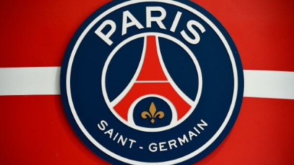 Logo du Paris-SG, au Parc des Princes, le 15 avril 2016 Logo du Paris-SG, au Parc des Princes, le 15 avril 2016