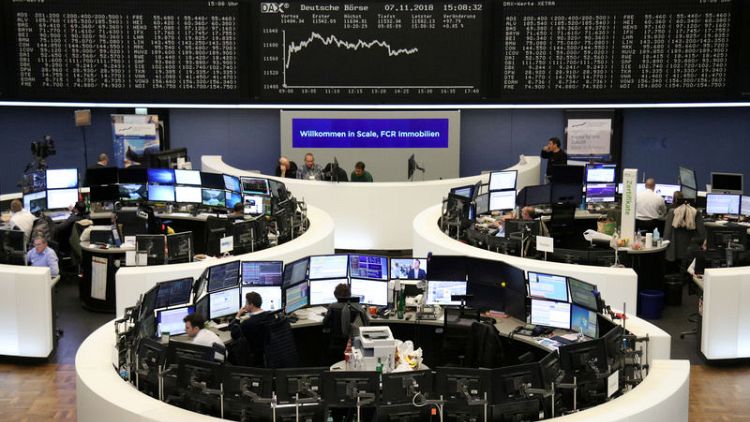 European shares dip as Fed saps post U.S. midterms rally