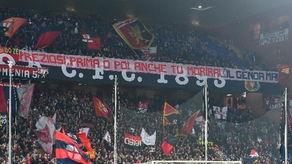 Genoa: i tifosi contestano Preziosi Genoa: i tifosi contestano Preziosi