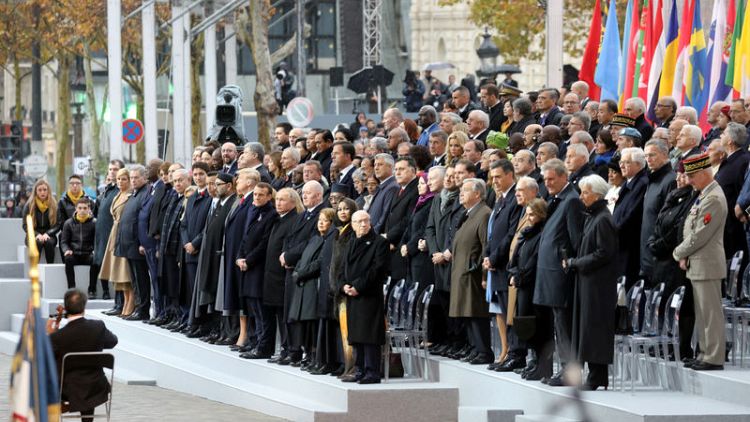 In solemn Paris ceremony, Macron leads WW1 Armistice commemorations